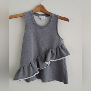 Carven Ruffle Sweatshirt Tank. Excellent Condition. Size XS